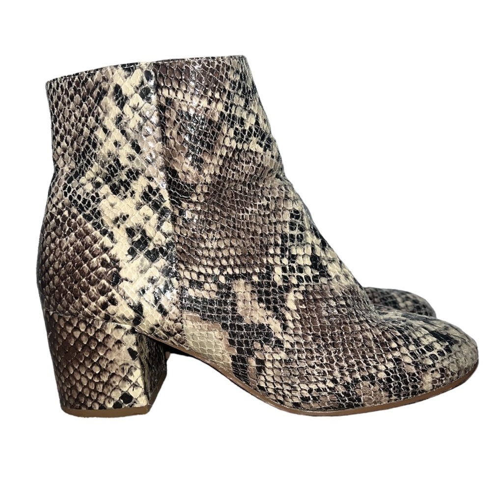 Urban Outfitters Snake Skin Look Ankle Heel Booties